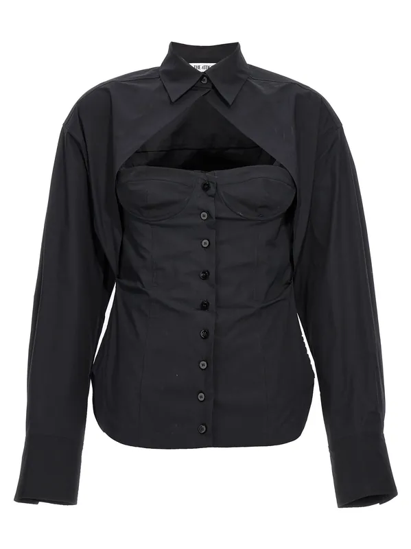 Bustier Shirt And Blouse Black - The Attico