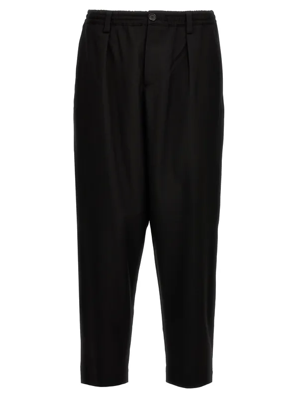 Tropical Wool Crop Pants Black - Marni