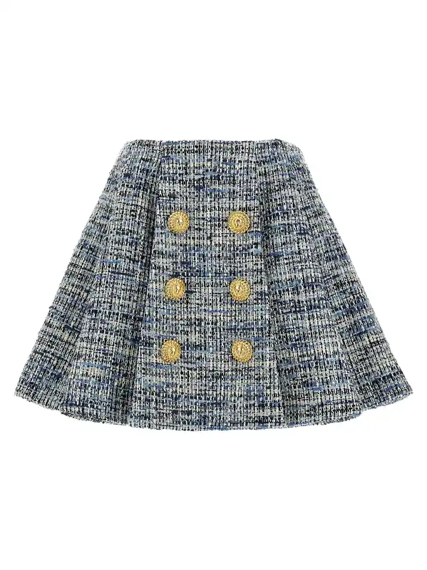 Tweed Skirt Skirts Blue - Balmain