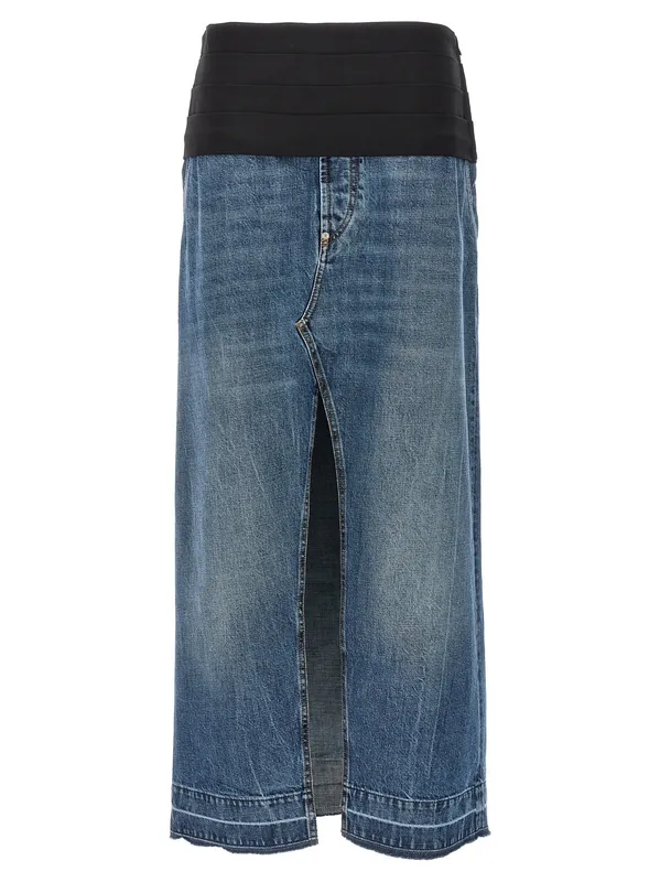 Tuxedo Band Skirt Skirts Blue - Stella McCartney