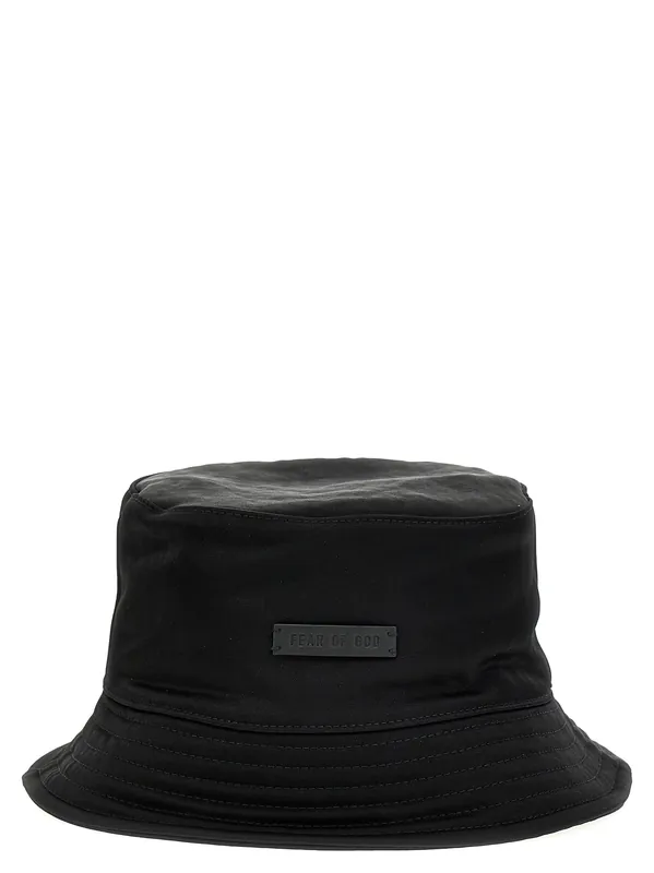 Logo Patch Bucket Hat Hats Black - Fear of God