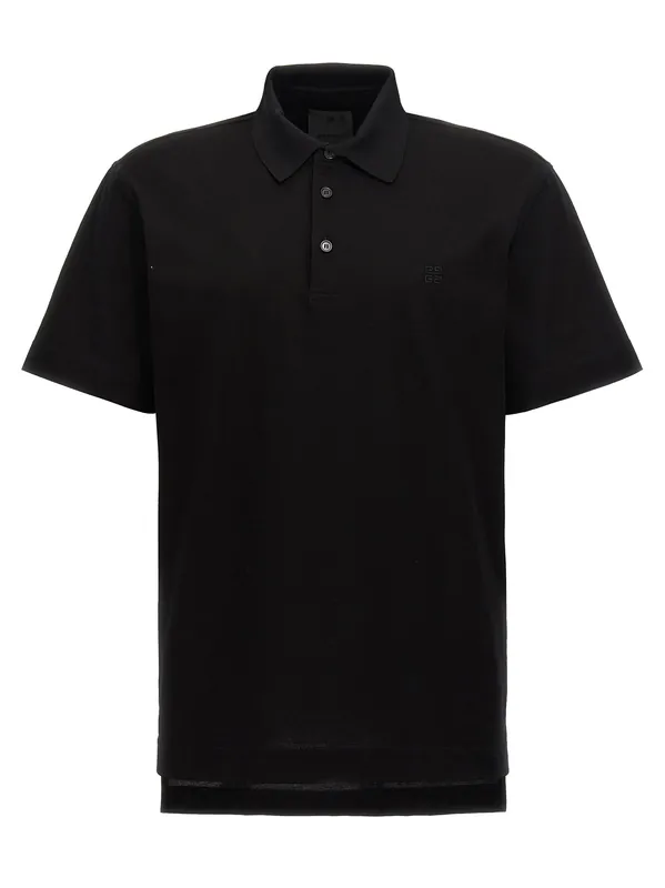 Logo Embroidery Shirt Polo Black - Givenchy