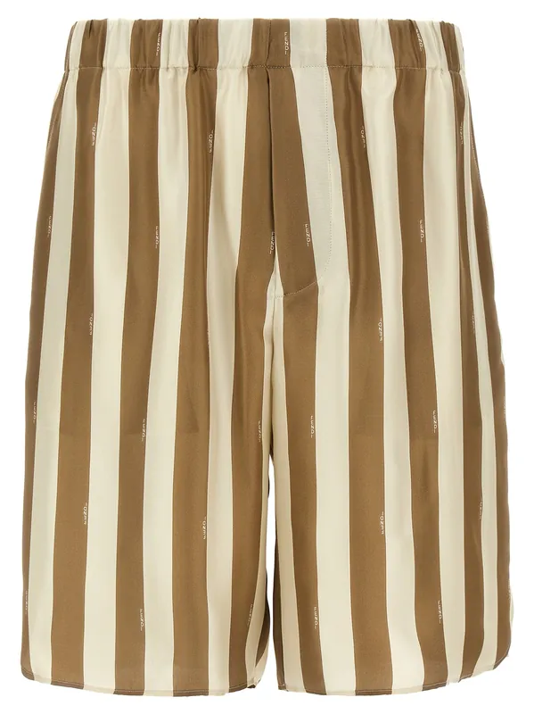 Bermuda Pequin Bermuda And Short Beige - Fendi