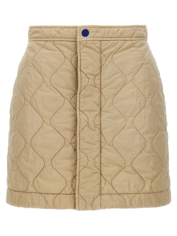 Quilted Nylon Skirt Skirts Beige - Burberry