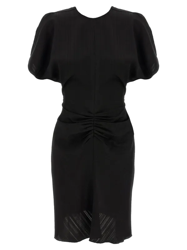 Gathered Waist Mini Dresses Black - Victoria Beckham