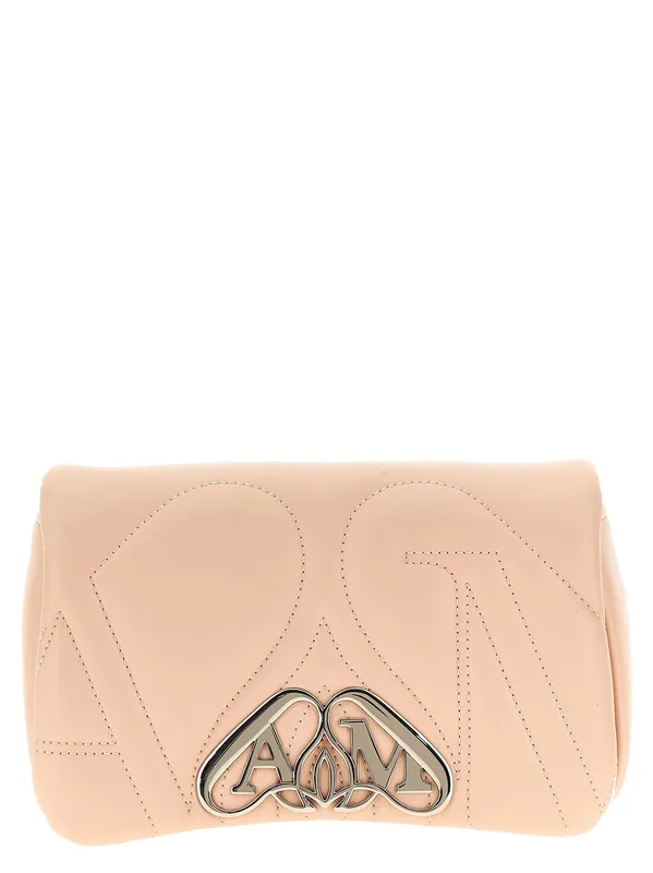 The Mini Seal Crossbody Bags Beige - Alexander McQueen