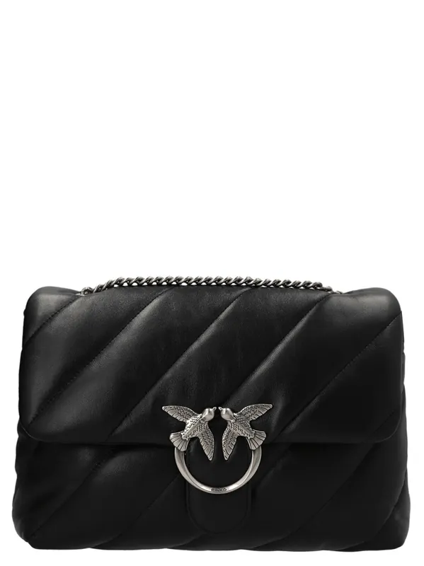 Classic Love Puff Crossbody Bags Black - Pinko