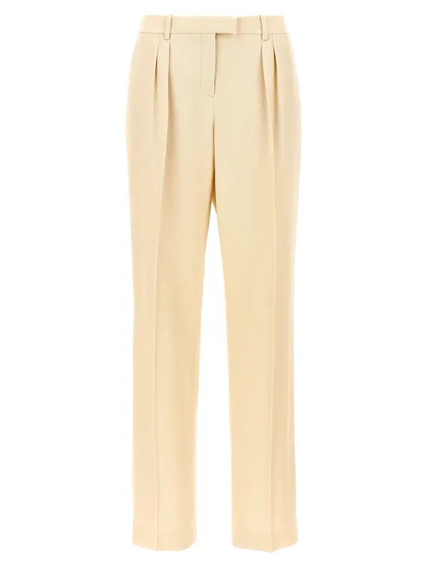 With Front Pleats Pants Beige - Tom Ford