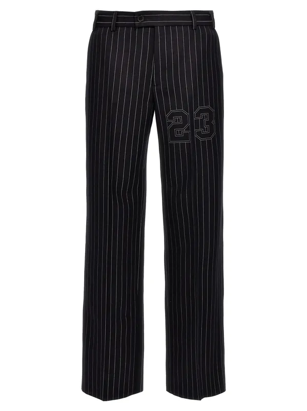 23 Pinstripes Pants Blue - Off-White
