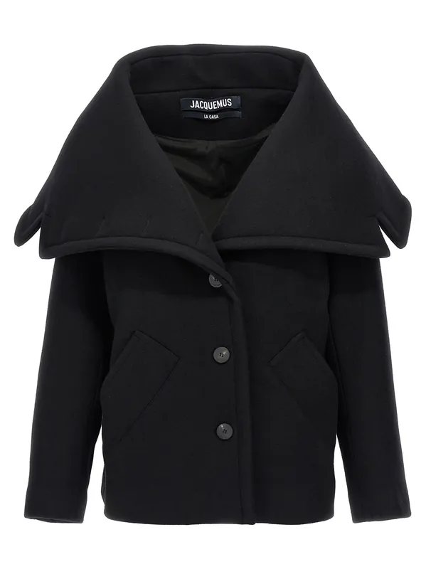 Le Caban Caruso Coats And Trench Coats Black - Jacquemus