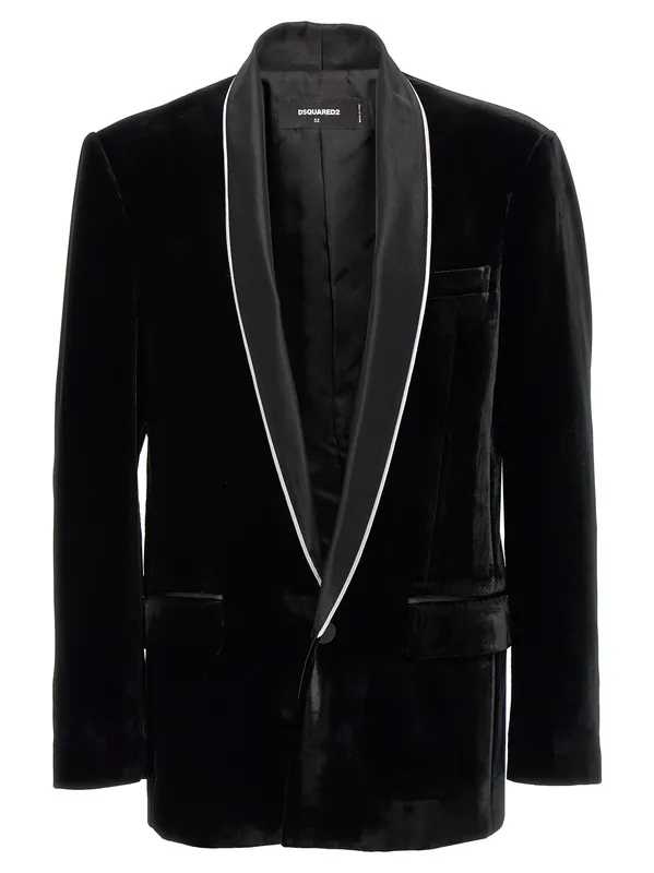 Velvet Sexy Palm Beach Blazer Black - Dsquared2