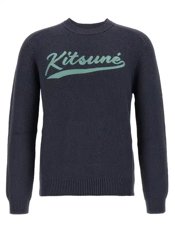 Varsity Sweaters And Cardigans Gray - Maison Kitsuné