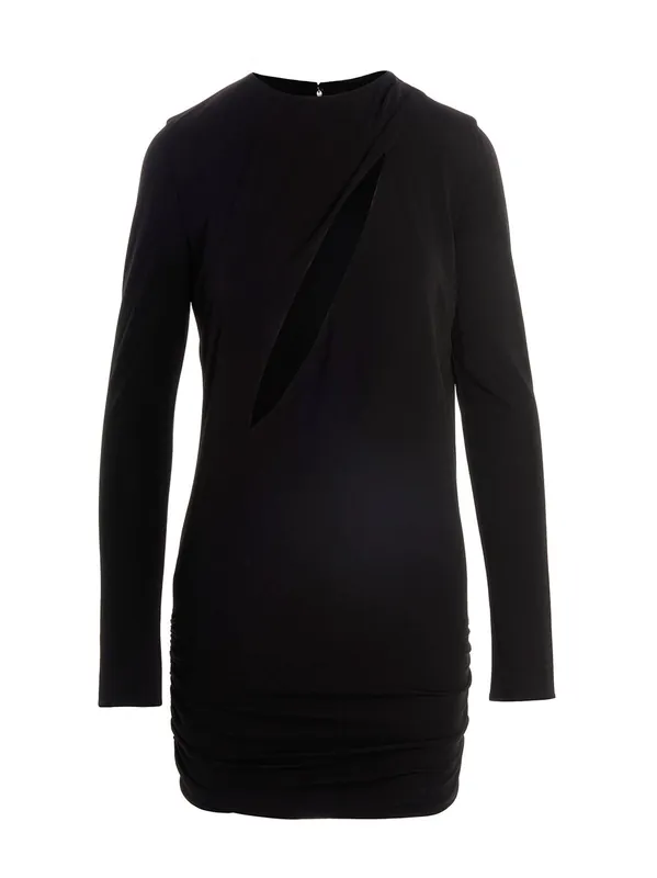 Cut Out Jersey Dress Dresses Black - Versace