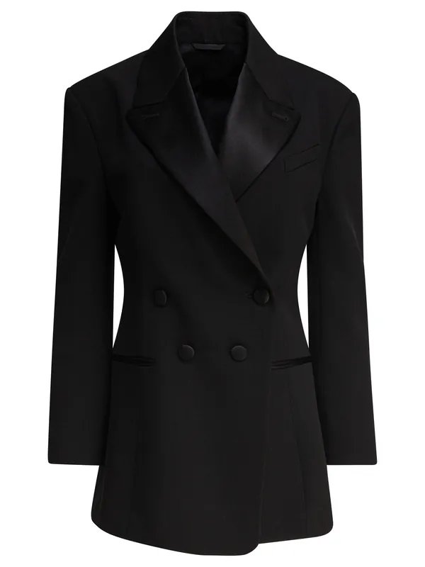 Blazer With Pleated Back Jackets And Coats Black - Givenchy