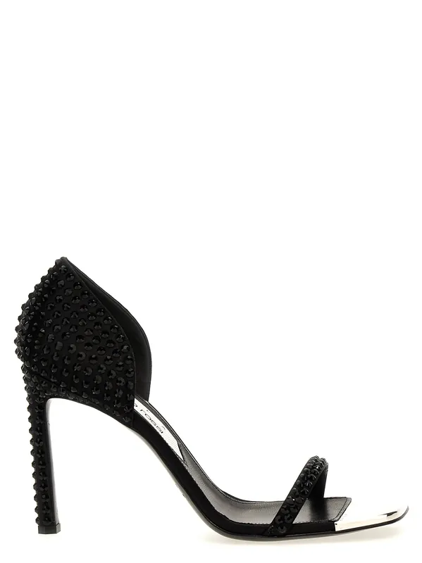 Area Dagger Sandals Black - Sergio Rossi