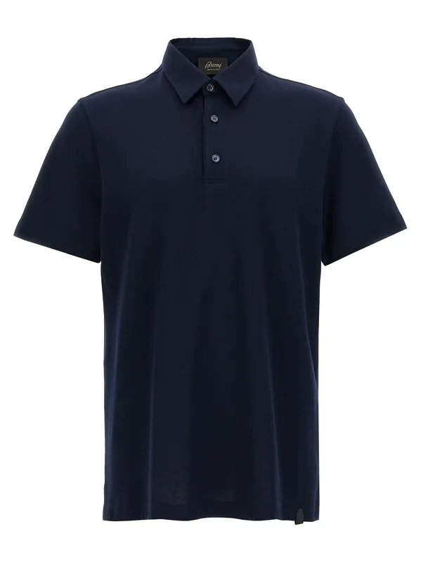Cotton Shirt Polo Blue - Brioni
