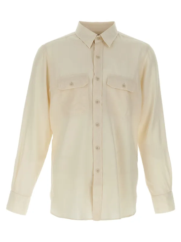 Twill Shirt Shirt And Blouse White - Tom Ford