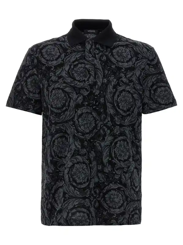 Baroque Shirt Polo Gray - Versace