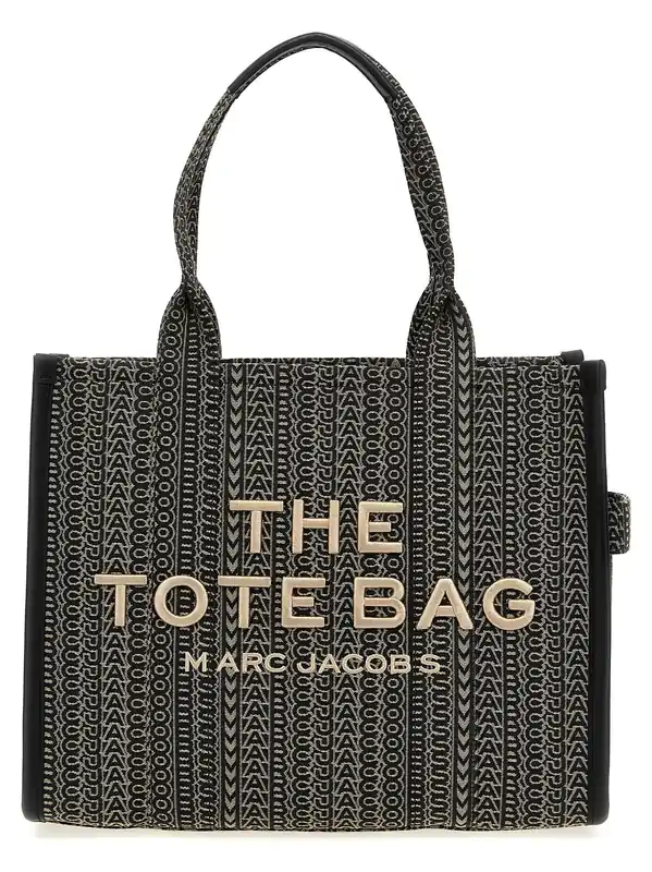 The Monogram Jacquard Large Tote Tote Bag Beige - Marc Jacobs