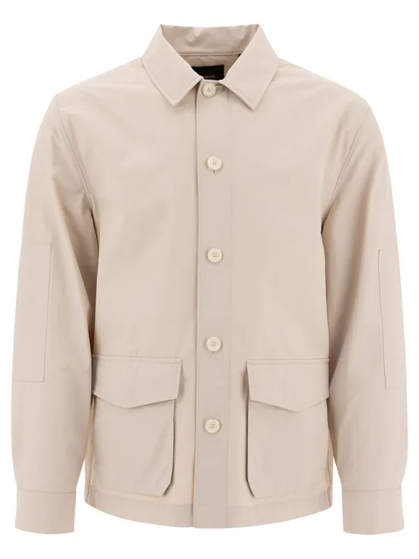 Cotton Blend Utility Jacket Jackets And Coats Beige - Vince
