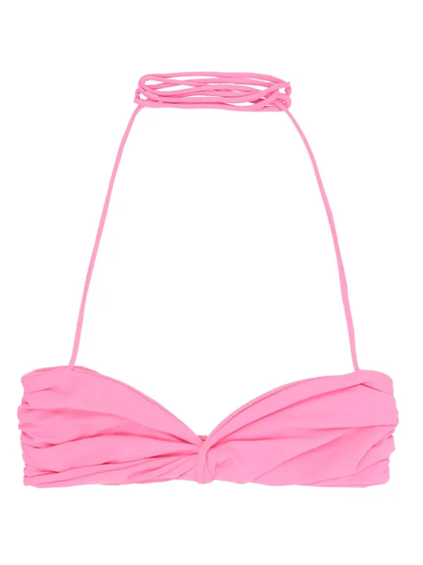 Knot Bikini Top Beachwear Pink - Magda Butrym