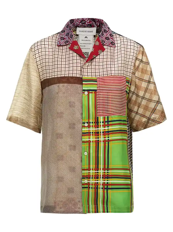 Regenerated Silk Scarves Bowling Shirt And Blouse Multicolor - Marine Serre