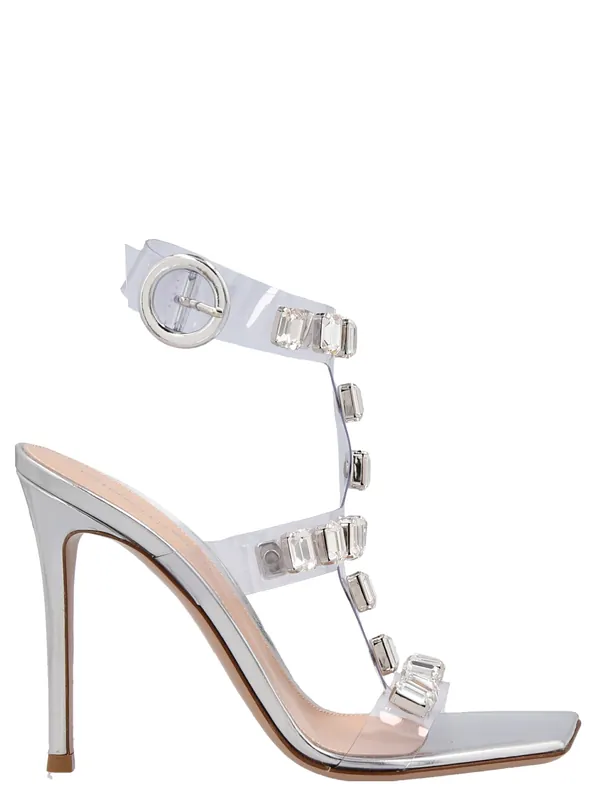 Glass Sandals Silver - Gianvito Rossi