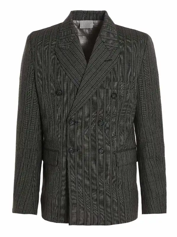 Tonal Double Breasted Tailored Blazer Black - VTMNTS