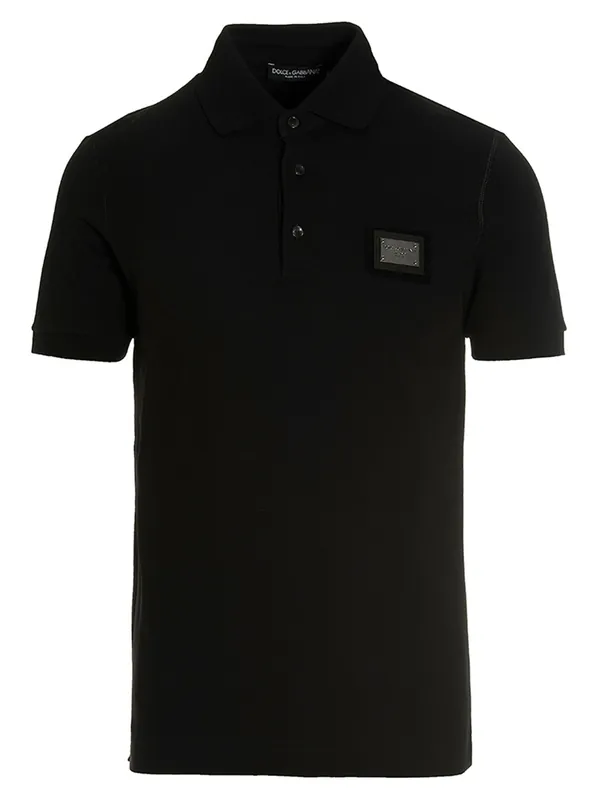 Dg Essential Polo Black - Dolce & Gabbana