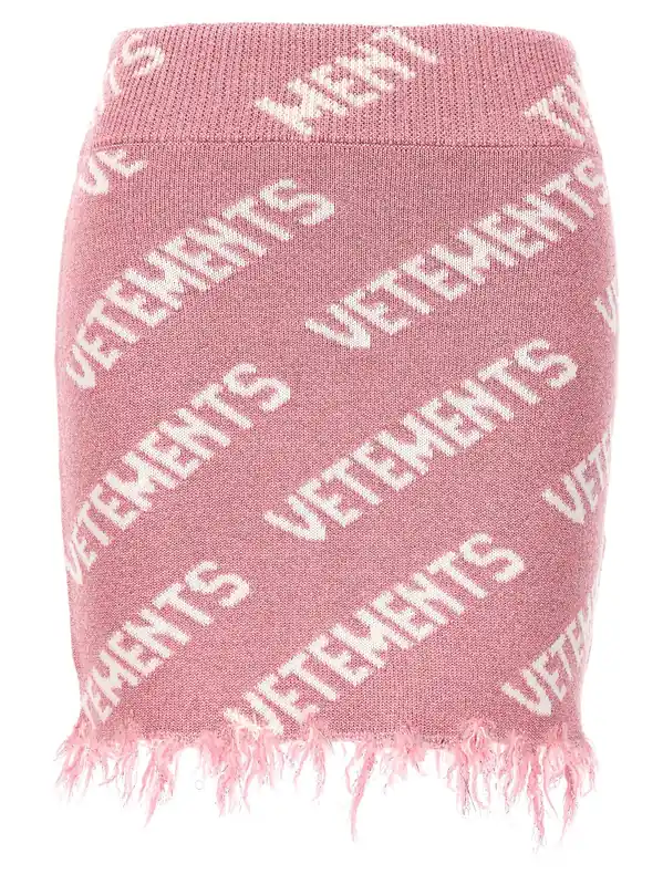 Iconic Lurex Monogram Skirts Pink - Vetements
