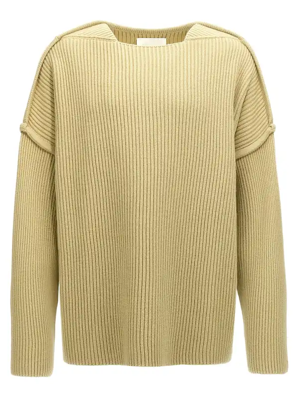 Geometric Neckline Sweater Sweaters And Cardigans Green - Jil Sander