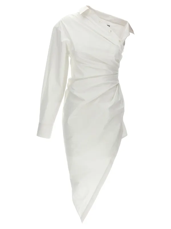 Asymmetrical Shirt Dress Dresses White - Alexander Wang