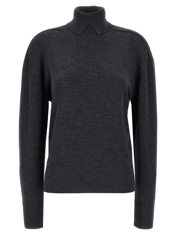 High Neck Sweater Sweaters And Cardigans Gray - Burberry