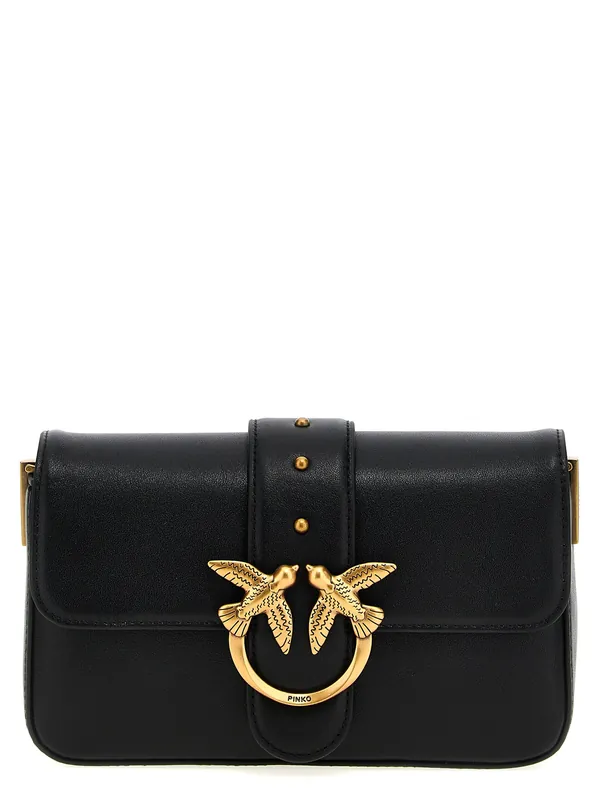 Mini Love Slouchy Shoulder Bags Black - Pinko