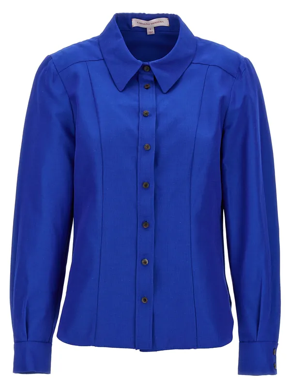 Viscose Shirt Shirt And Blouse Blue - Carolina Herrera