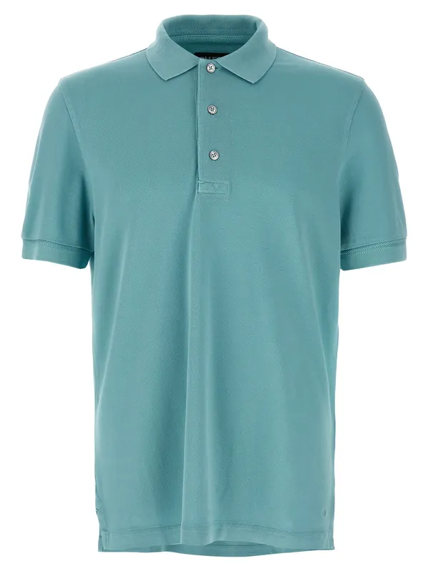 Piqué Shirt Polo Light Blue - Tom Ford