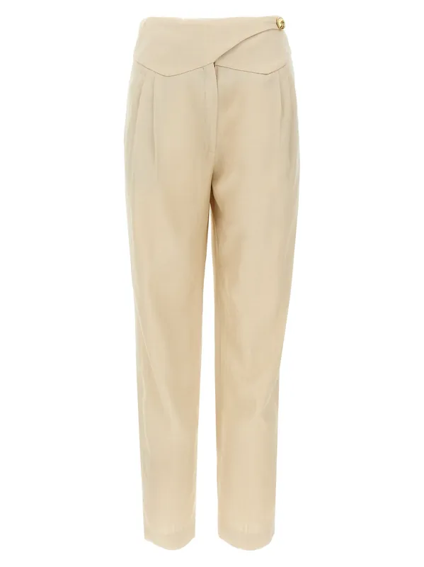 Sheena Basque Pants Beige - Blazé Milano
