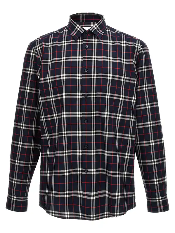 Check Shirt Shirt And Blouse Blue - Burberry