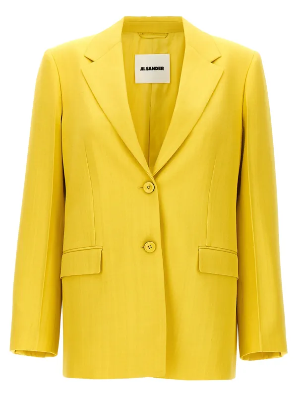 Single-Breasted Blazer Blazers Yellow