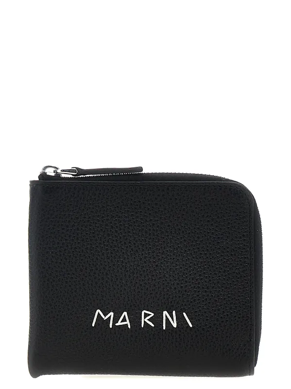 Logo Wallet Wallets And Card Holders Black - Marni