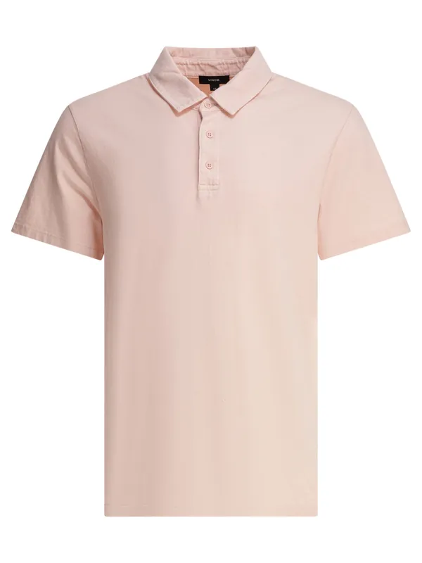Cotton Polo Shirt Polo Shirts Pink - Vince