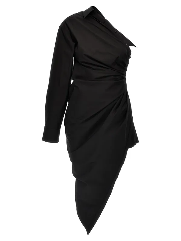 Asymmetrical Shirt Dress Dresses Black - Alexander Wang