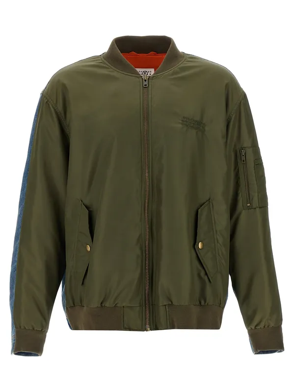 Bimaterial Bomber Jacket Puffer Jackets Multicolor - MM6 Maison Margiela