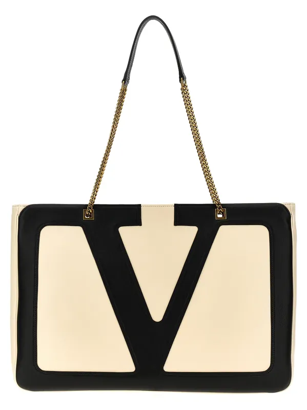 Viva Superstar Tote Bag White/Black - Valentino Garavani