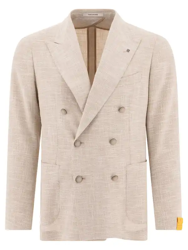 Wool Blazer Jackets And Coats Beige - Tagliatore