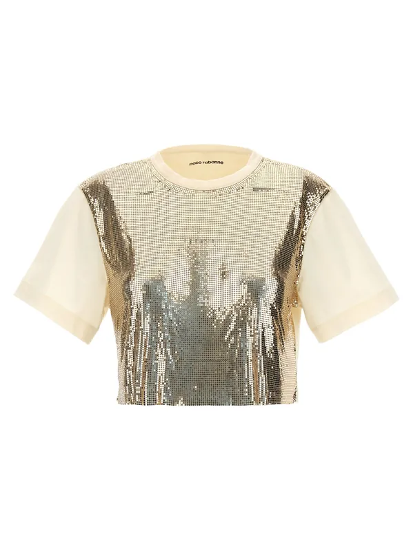 Metal Sequin Top Tops Gold - Rabanne