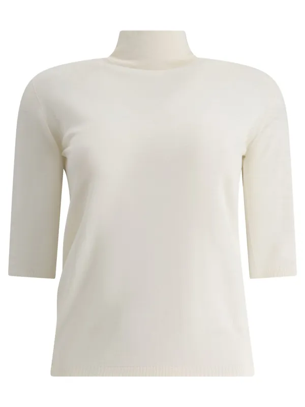 Wool Turtleneck Knitwear White - Max Mara