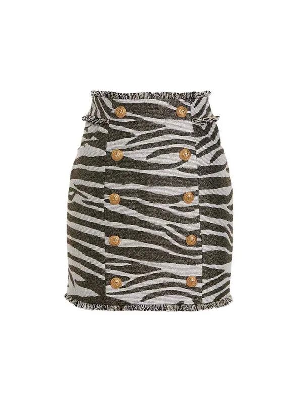 Lurex Zebra Skirts Multicolor - Balmain