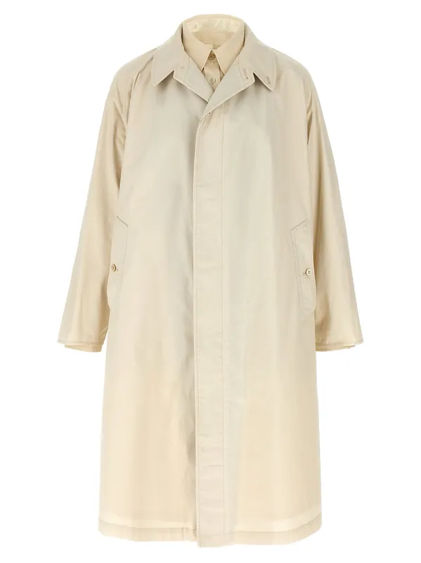 Layered Trench Coat Coats And Trench Coats Beige - Maison Margiela