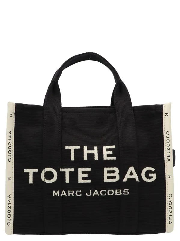 The Jacquard Medium Tote Tote Bag White/Black - Marc Jacobs